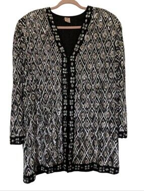 Vintage Gunit XL Beaded Sequin Evening Jacket India